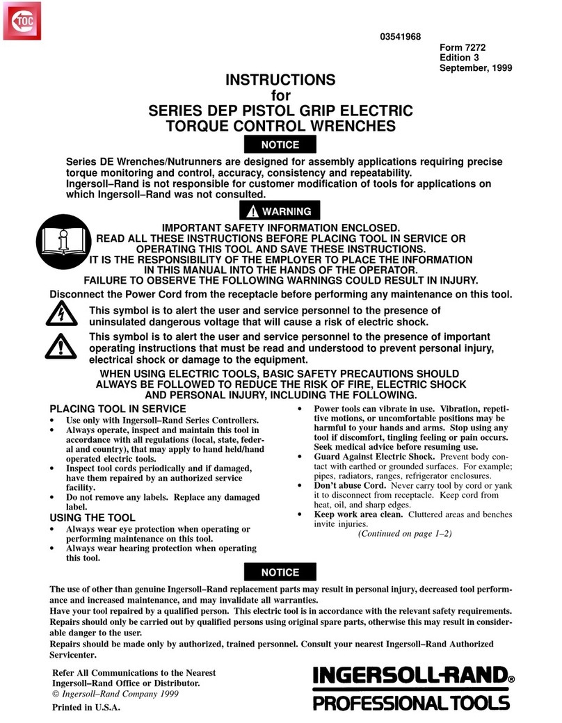 Ingersoll-Rand DEP Series instructions Ingersoll-Rand DEP Series instructions