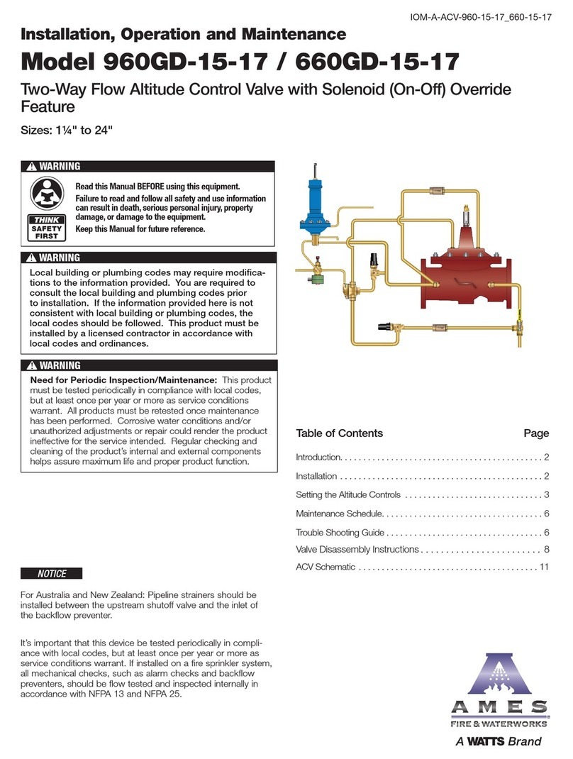 Watts AMES 960GD-15-17 Installation and operating instructions