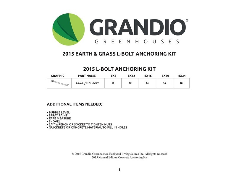Grandio 2015 EARTH & GRASS L-BOLT ANCHORING KIT User manual