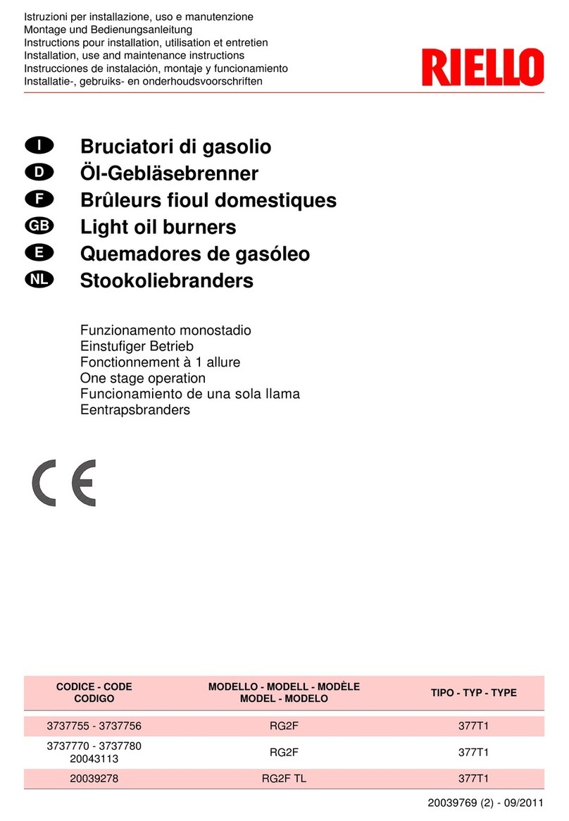 Riello RG2F Quick start guide