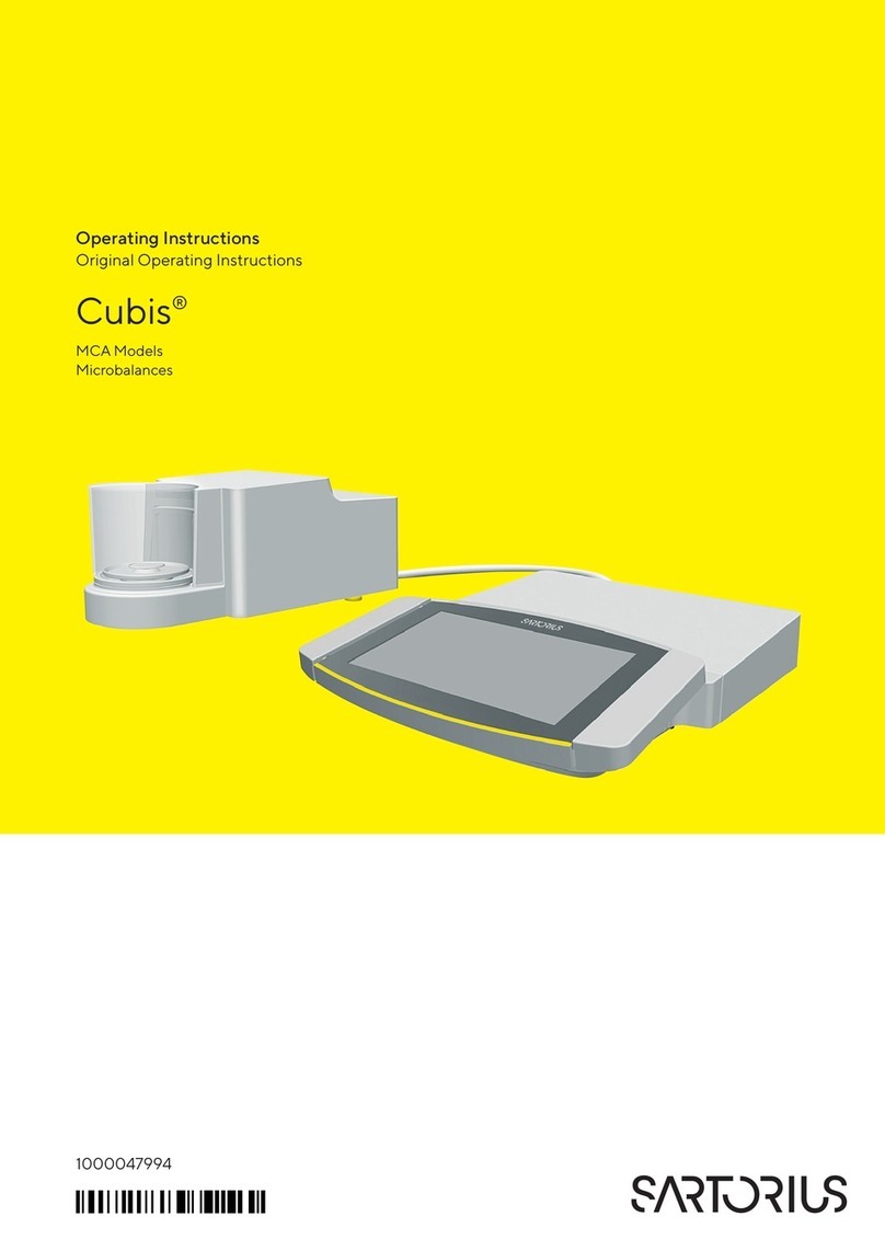 Sartorius Cubis MCA2.7S User manual