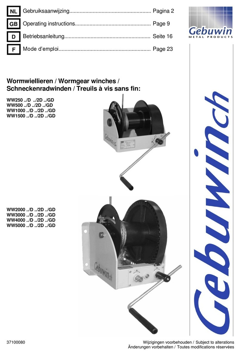 GEBUWIN WW250 D/Ex Series User manual