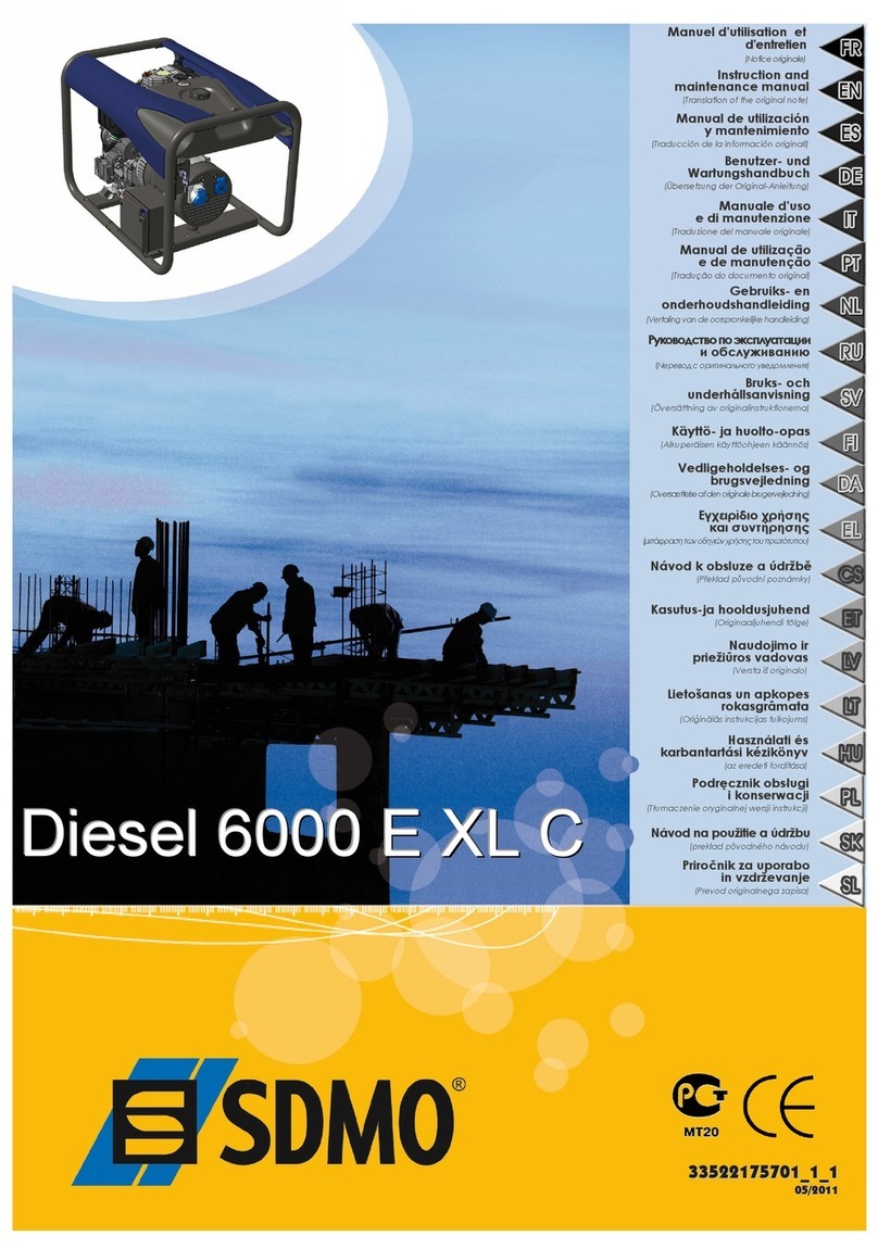 SDMO Diesel 6000 E XL C Instructions for use