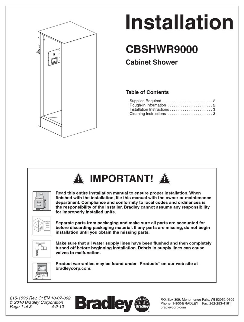 Bradley CBSHWR9000 User manual