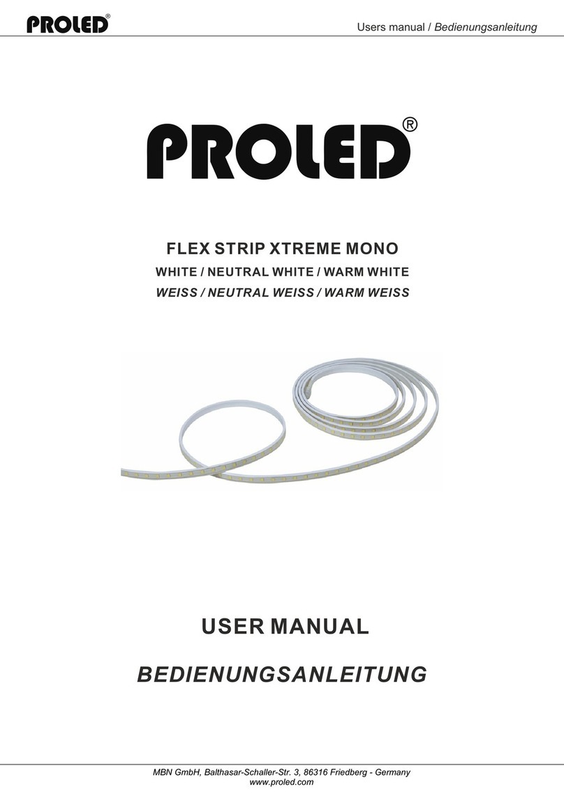 PROLED FLEX STRIP XTREME MONO user manual