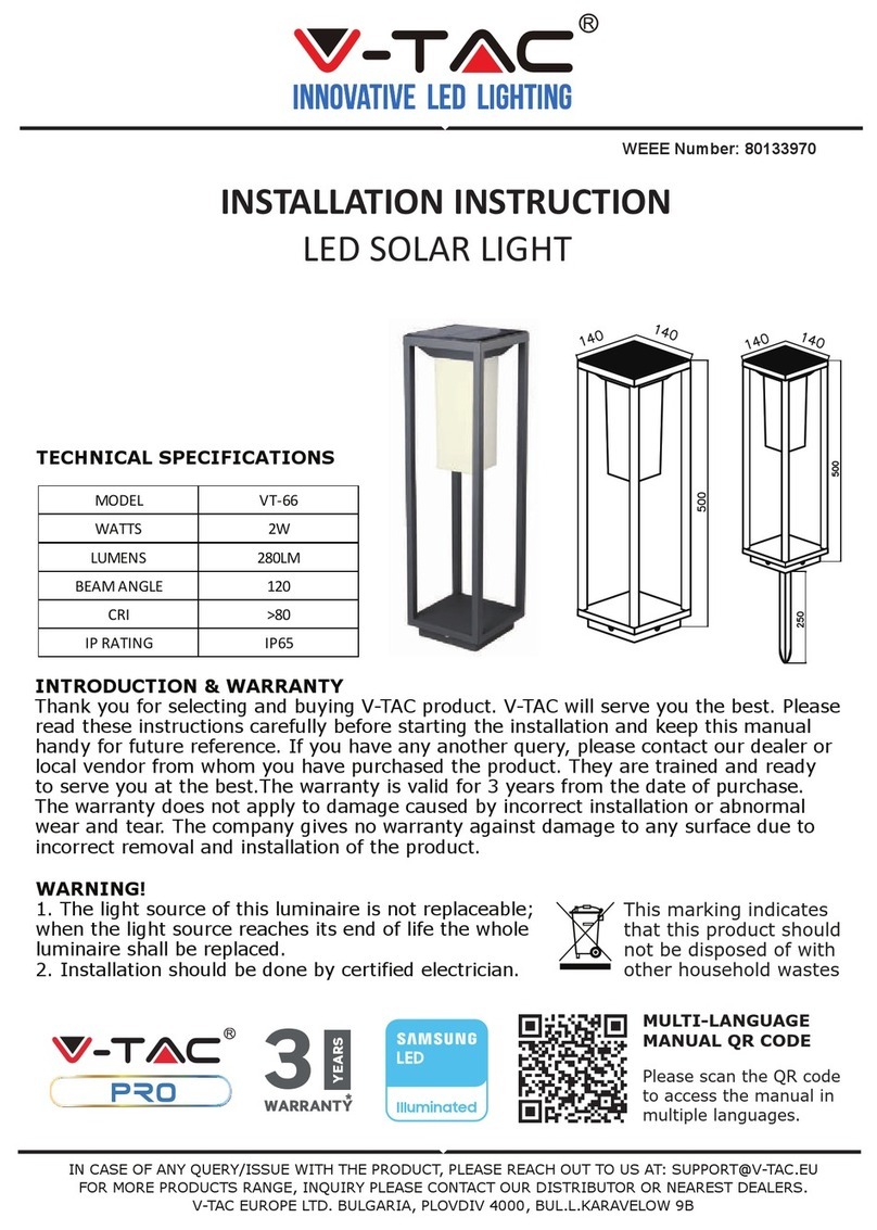 V-TAC VT-66 Installation instruction