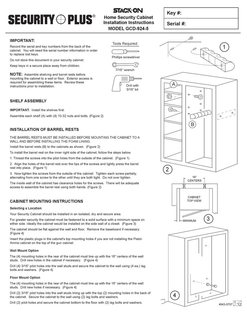 Security + Stack-On GCD-924-5 User manual