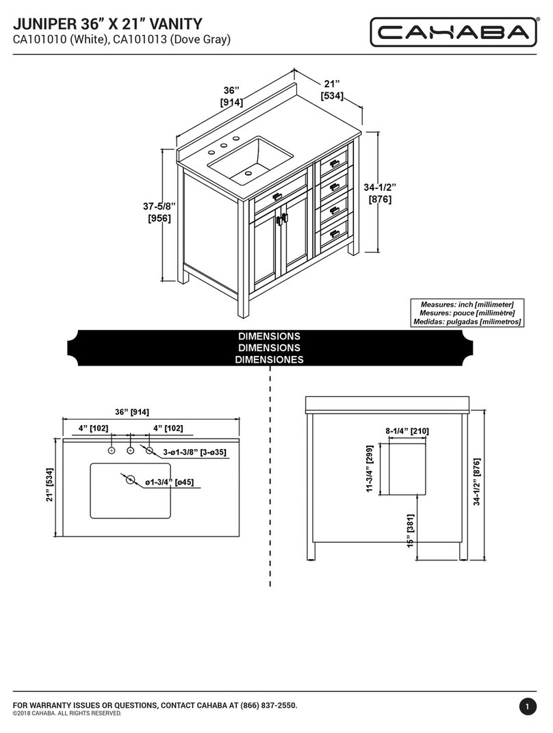 CAHABA JUNIPER CA101010 User manual CAHABA JUNIPER CA101010 User manual