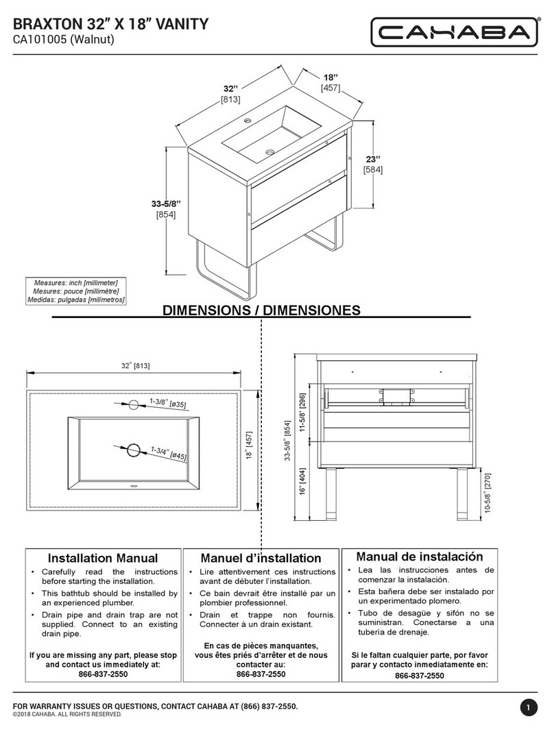 CAHABA BRAXTON CA101005 User manual CAHABA BRAXTON CA101005 User manual