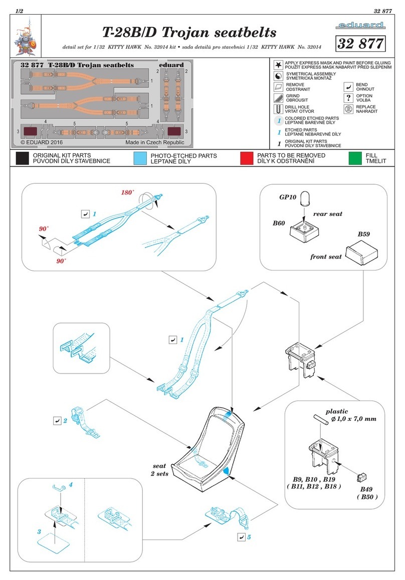 Eduard T-28B/D Trojan seatbelts User manual Eduard T-28B/D Trojan seatbelts User manual