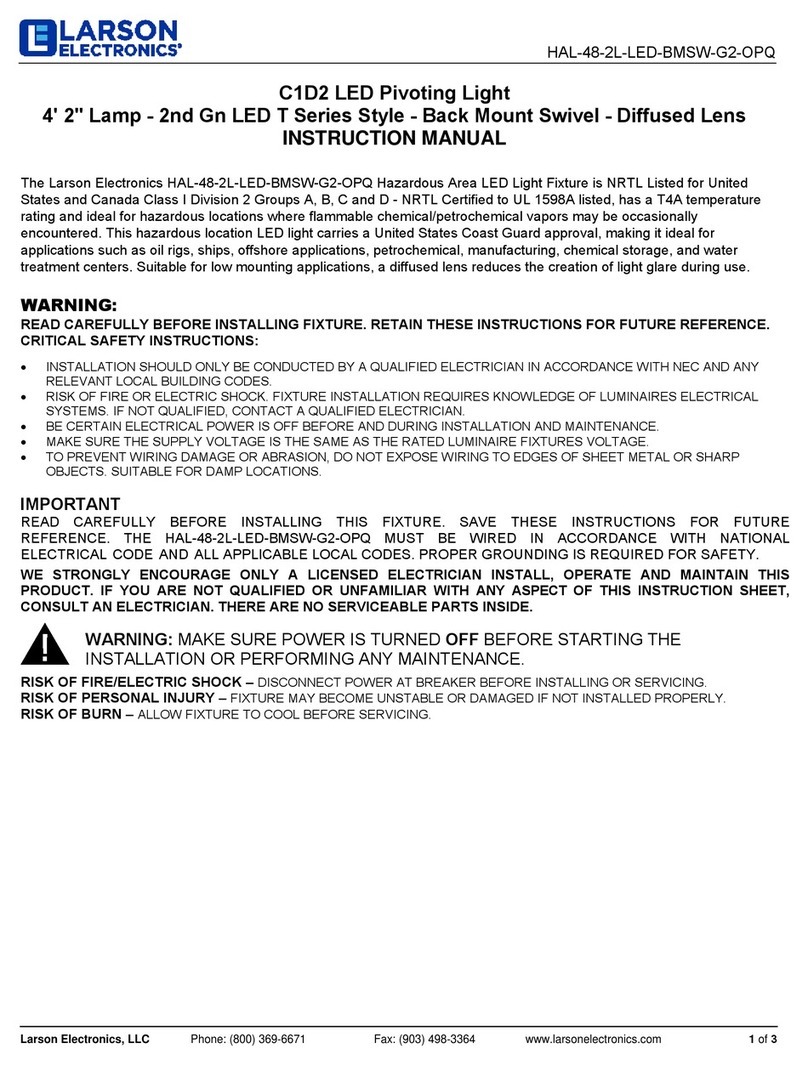 Larson Electronics LED T Series instruction manual