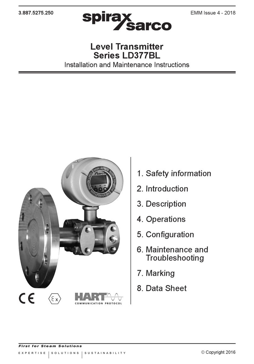 Spirax Sarco LD377BL Series Installation and maintenance instructions