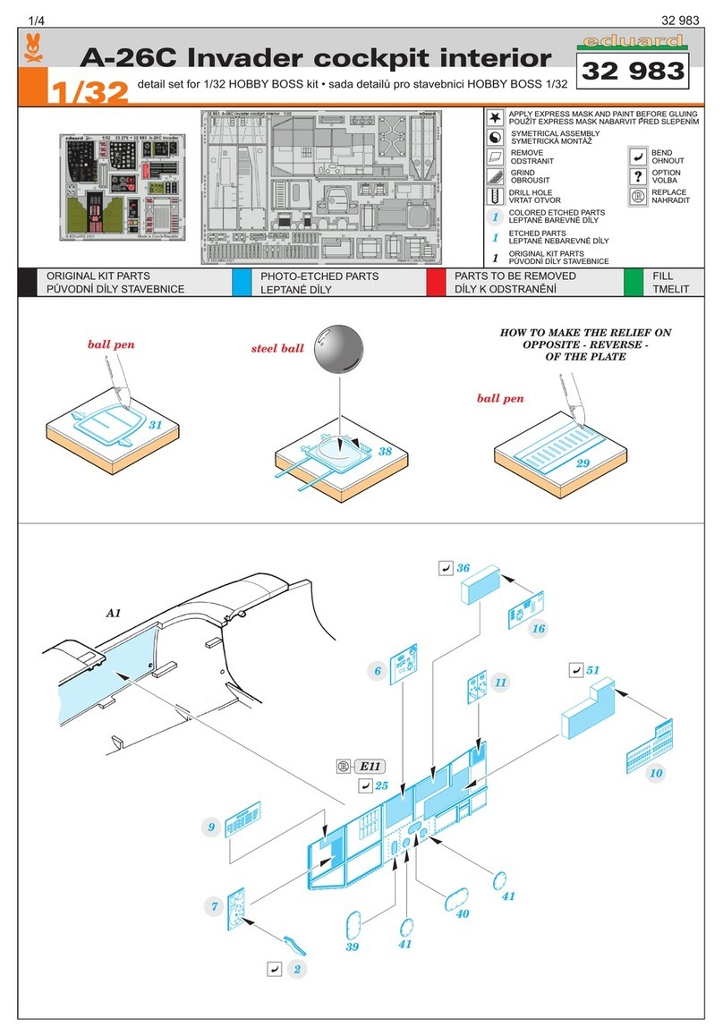 Eduard A-26C Invader cockpit interior User manual