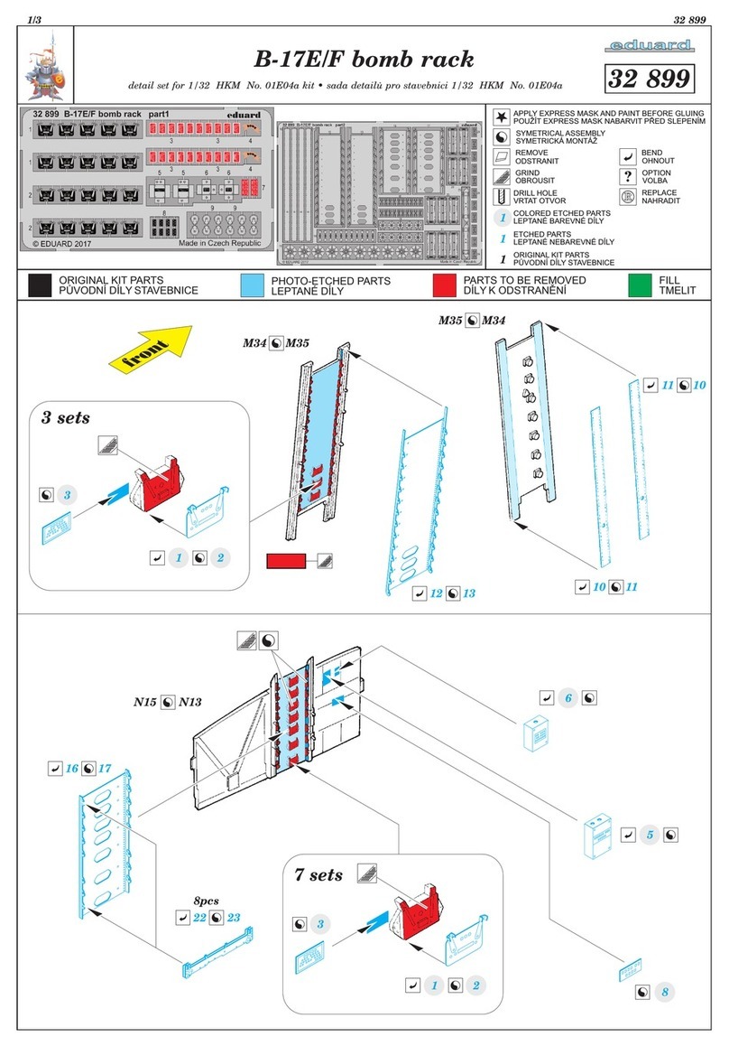 Eduard B-17E/F bomb rack manual