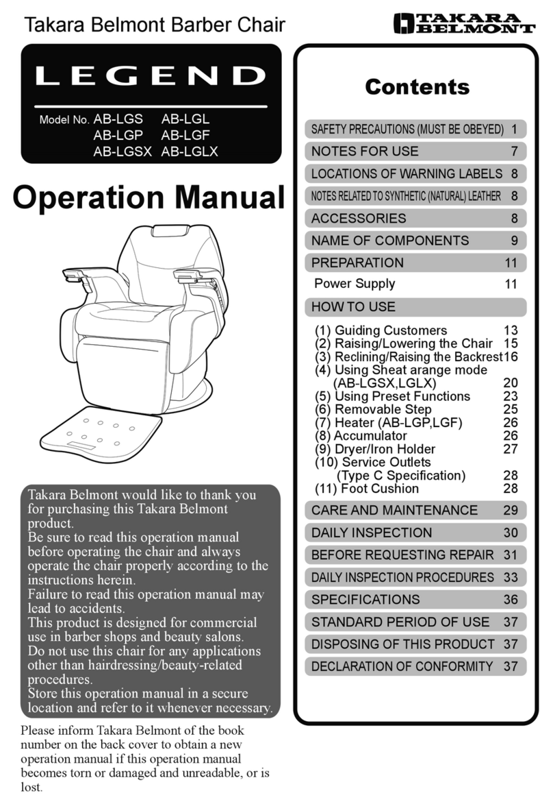 Takara Belmont LEGEND Operation manual