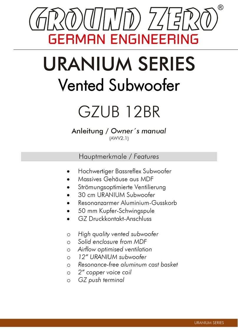 Ground Zero URANIUM Series User manual