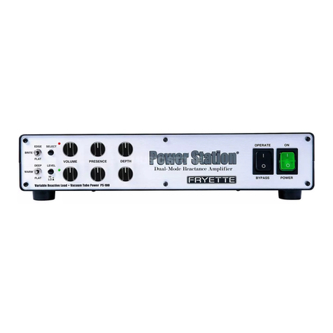 Fryette Power Station 100 User manual