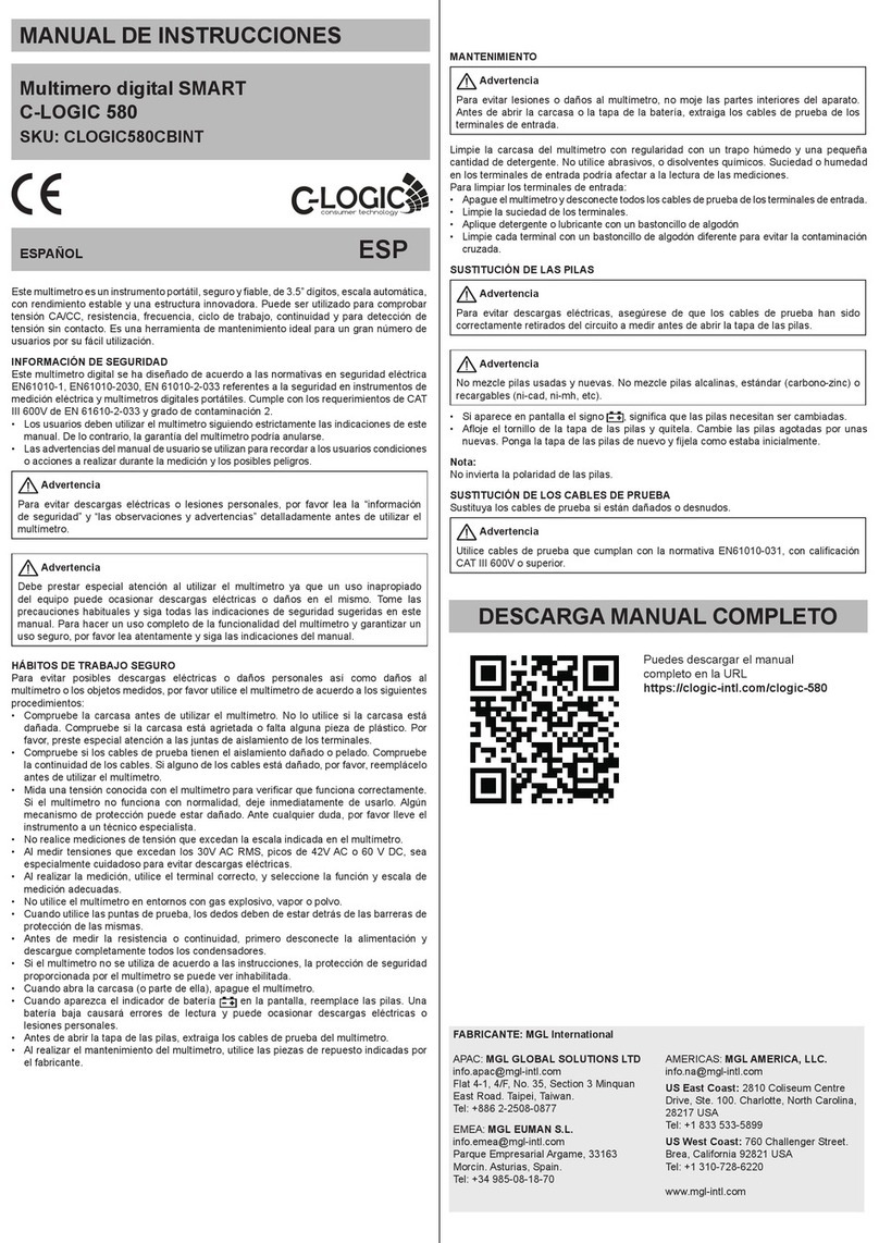 C-LOGIC 580 User manual C-LOGIC 580 User manual