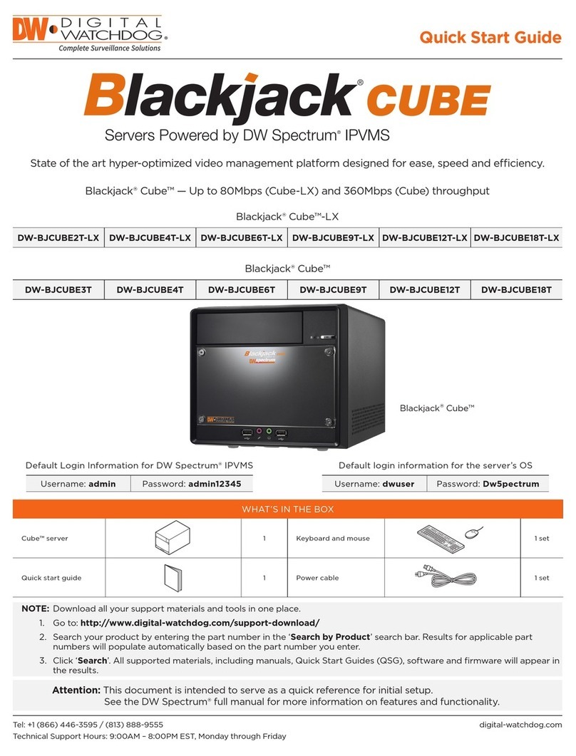 Digital Watchdog BlackJack CUBE User manual