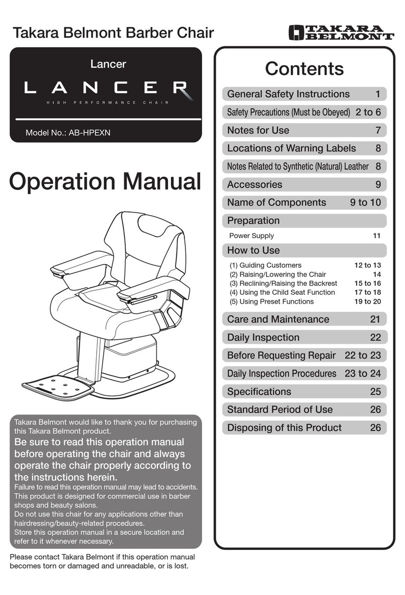 Takara Belmont LANCER Operation manual