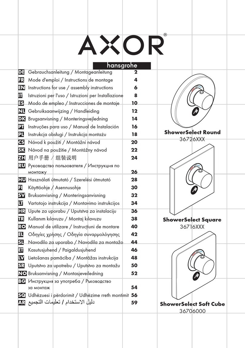 Hans Grohe AXOR ShowerSelect Round 36726 Series Manual