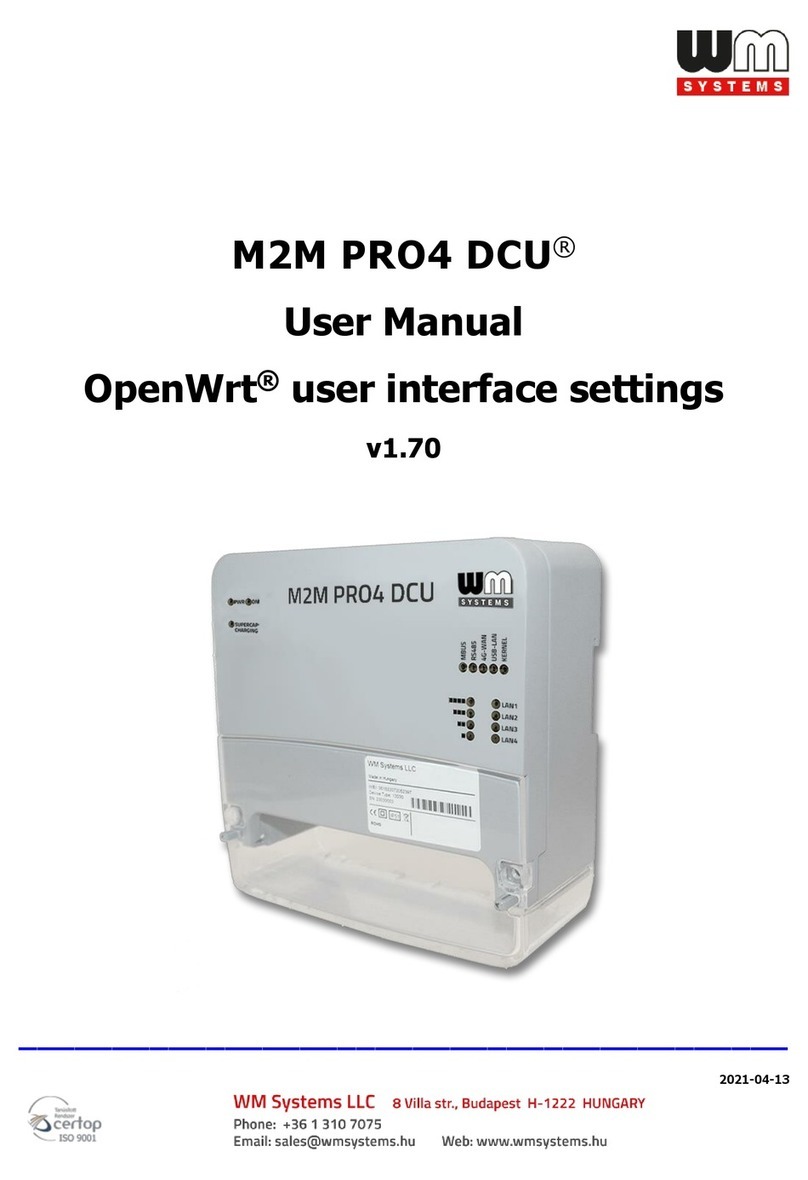 WM Systems M2M PRO4 DCU User manual