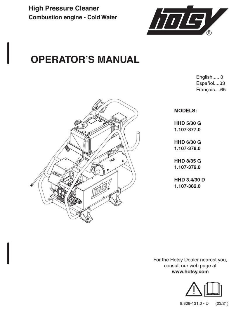 Hotsy HHD 5/30 G Operator's manual