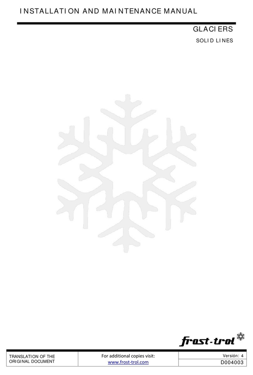 frost-trol AIRY Series Installation and maintenance manual