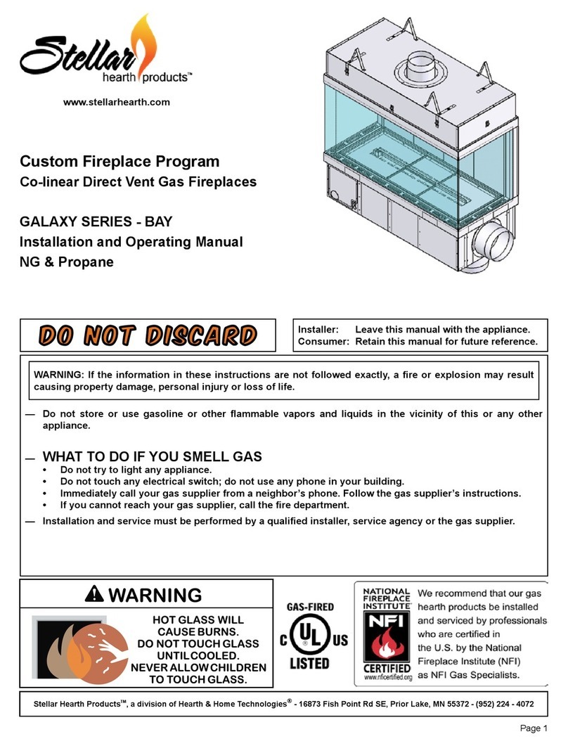 Stellar Hearth Products GALAXY Series Installation and operating manual