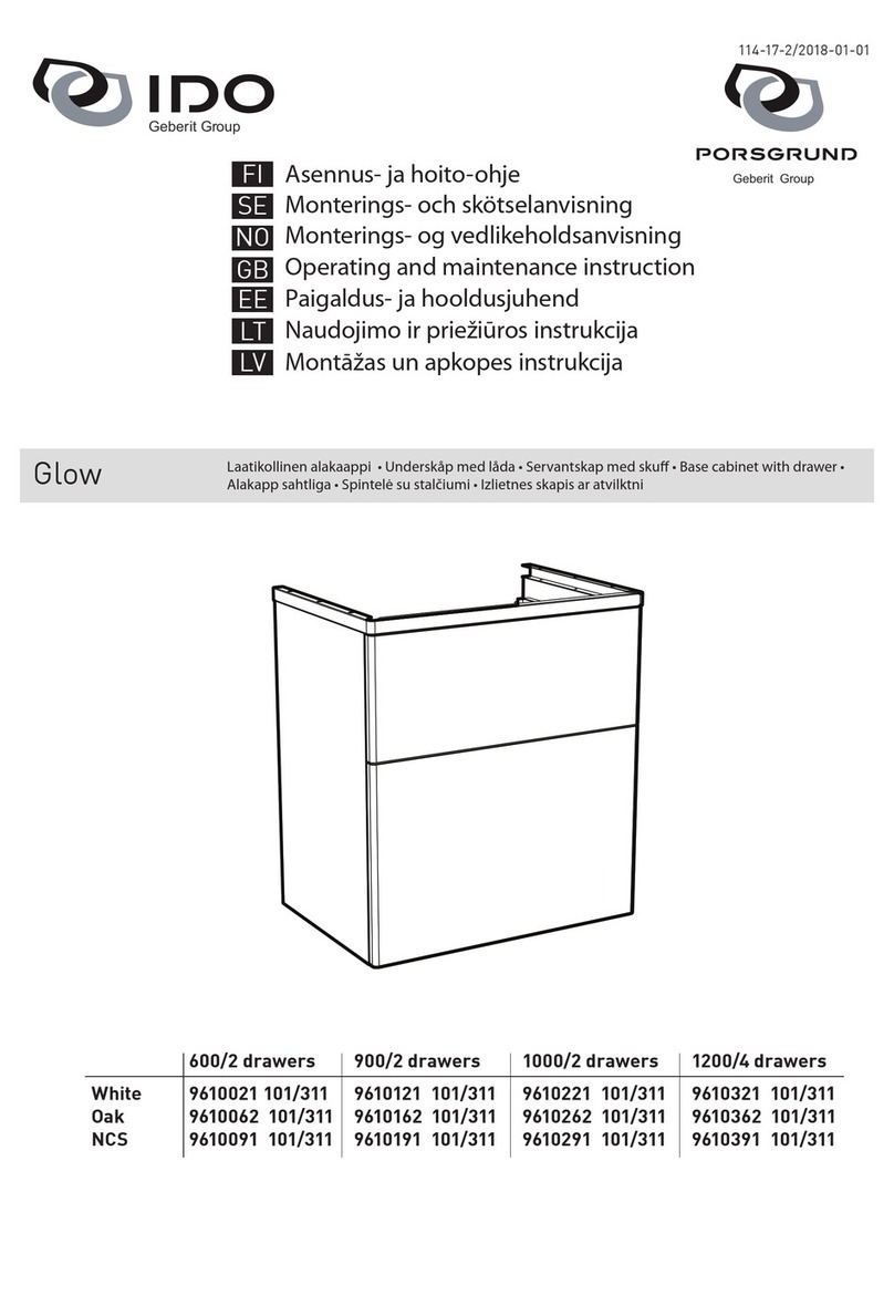 Geberit IDO Glow 600 Operating and maintenance instruction