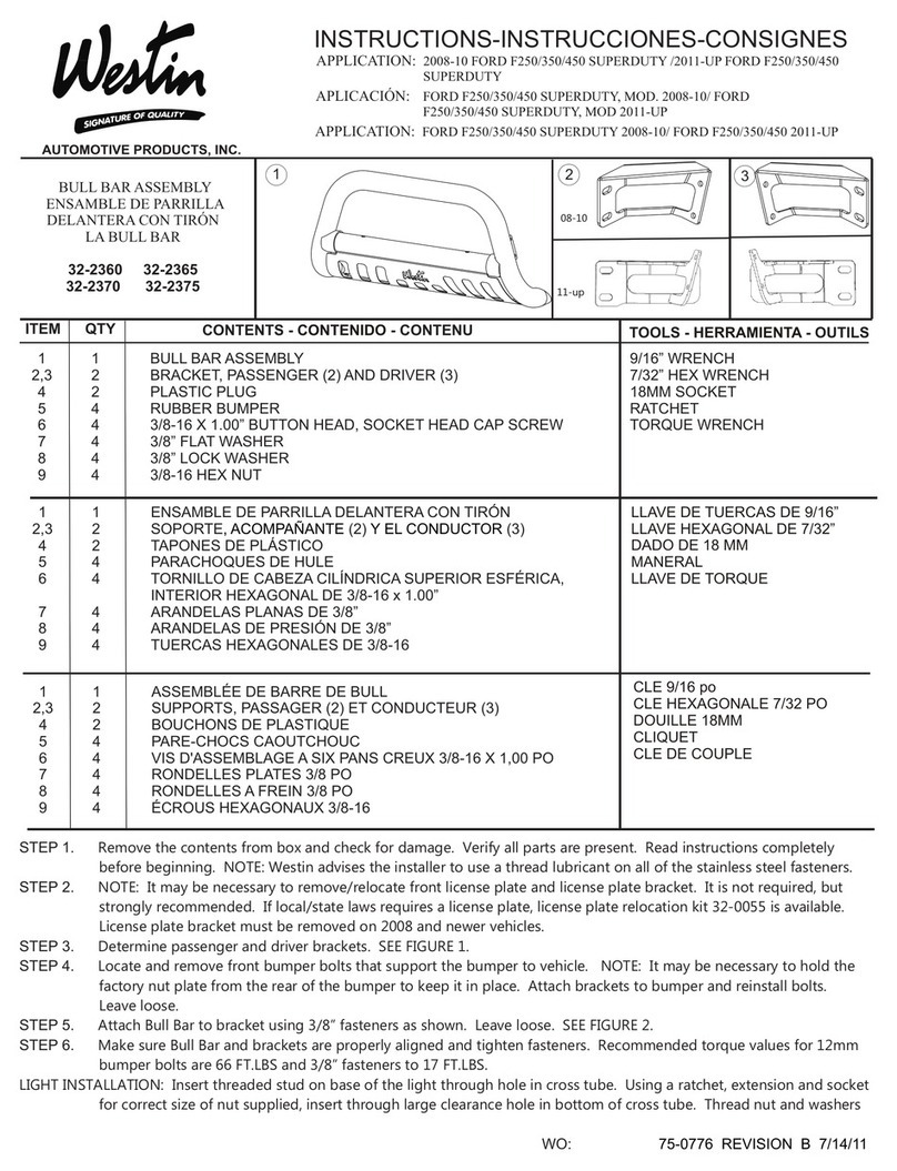 Westin 32-2360 instructions