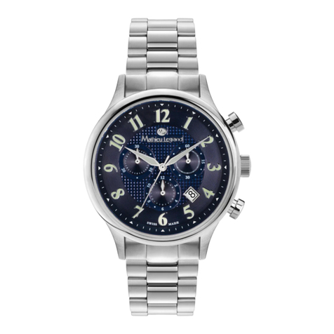 Chronos Manufactures Mathieu Legrand Metropolitain MLG-1100-A Instruction manual / International Guarantee