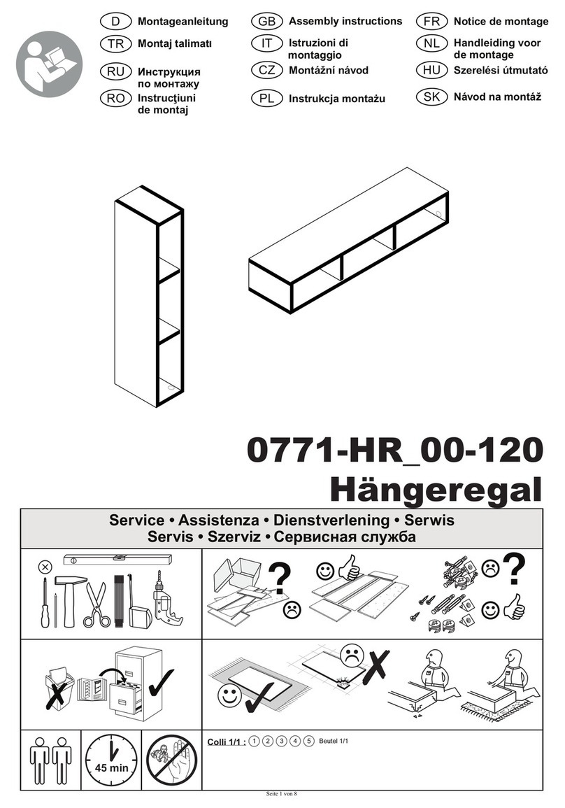 MEGA MOBEL 0771-HR 00-120 Assembly instructions