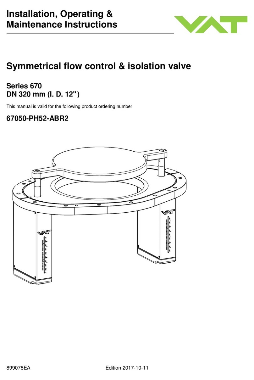 VAT 670 Series Installation, operating,  & maintenance instructions