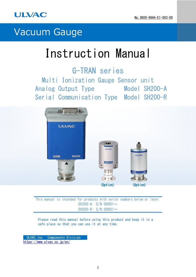 Ulvac G-Tran Series User manual Ulvac G-Tran Series User manual