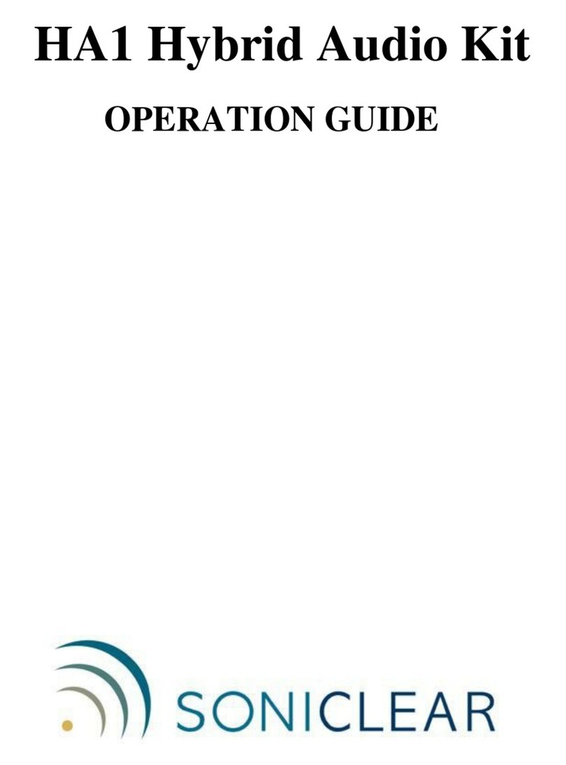 Soniclear HA1 Operation guide