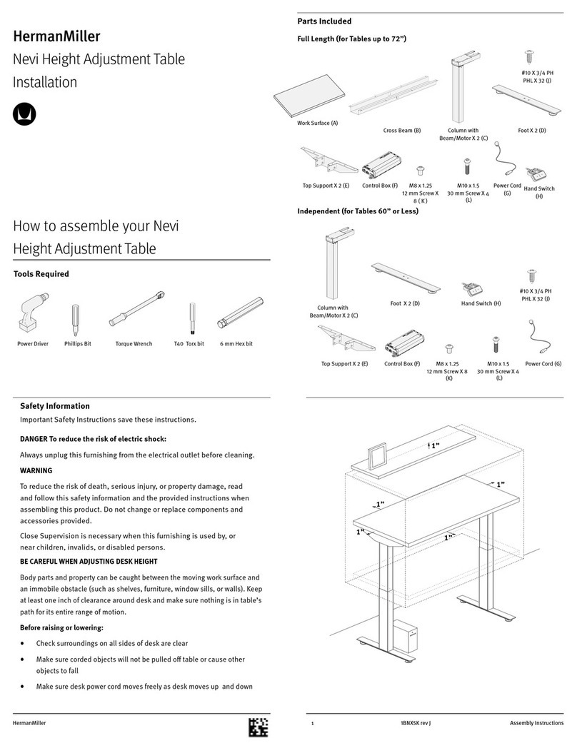 Herman Miller 1BNX5K - J User manual Herman Miller 1BNX5K - J User manual