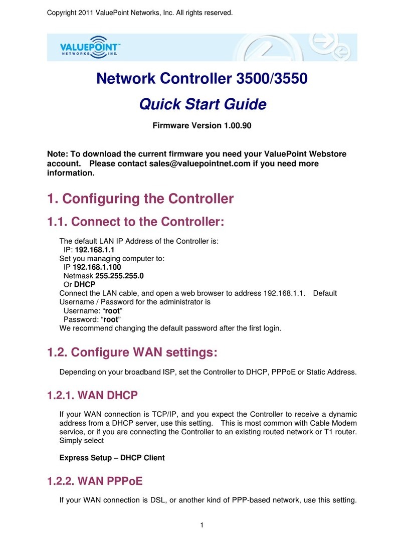 Value Point 3500 User manual