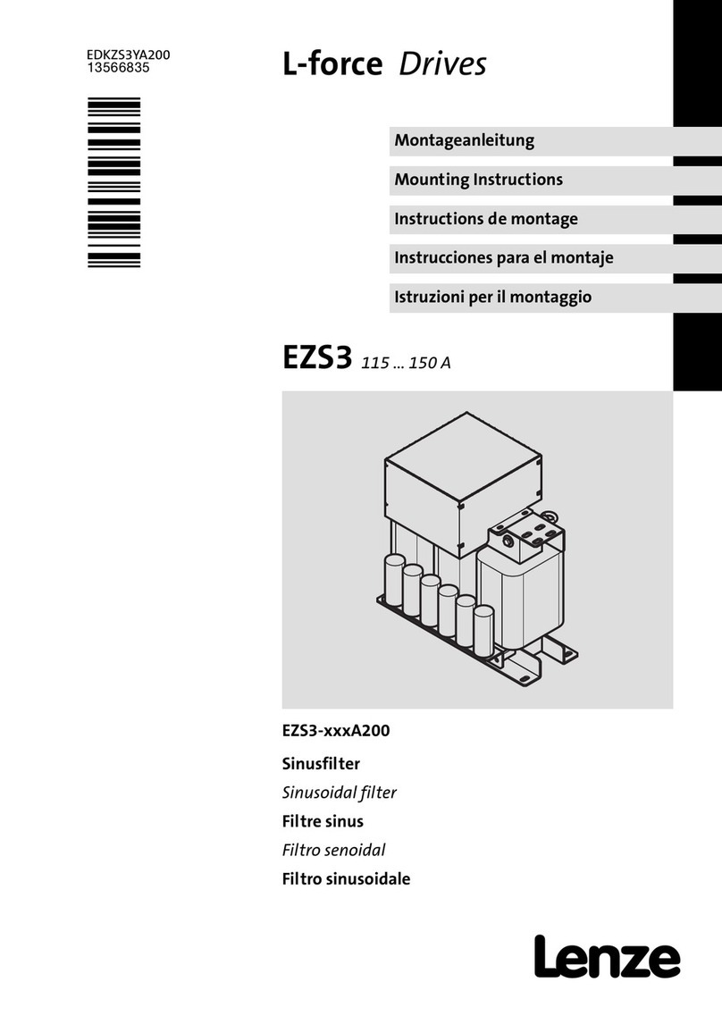 Lenze EZS3 A200 Series Mounting instructions Lenze EZS3 A200 Series Mounting instructions