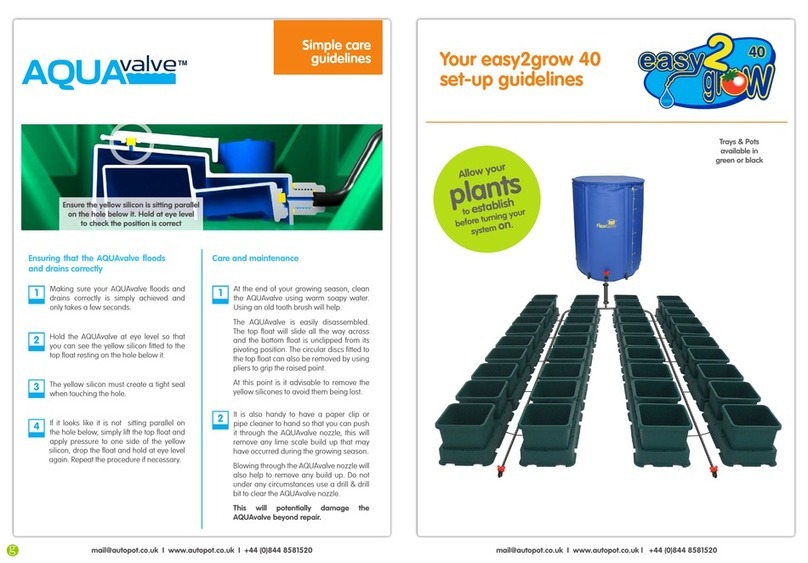 AQUAvalve easy2grow 40 Simple care guidelines