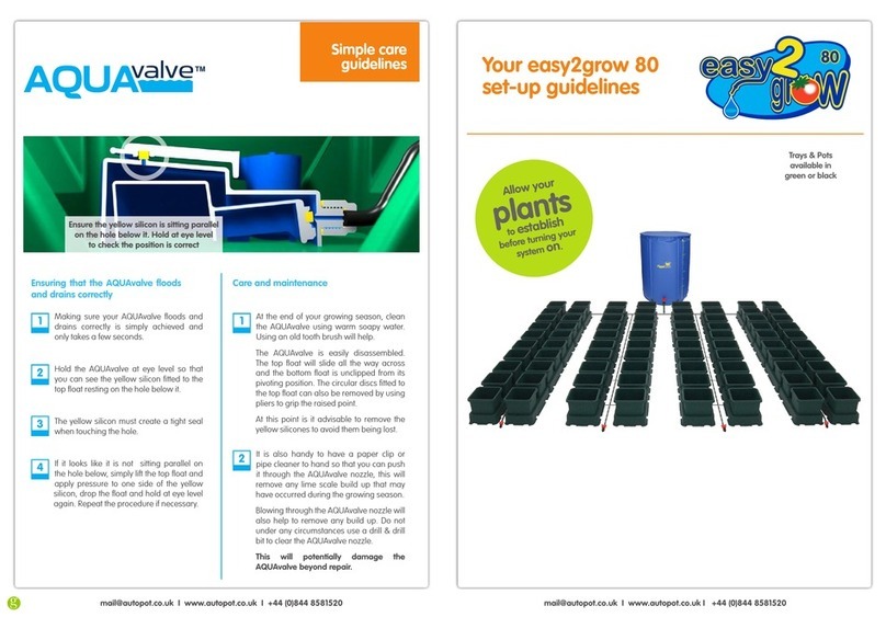AQUAvalve easy2grow 80 Simple care guidelines