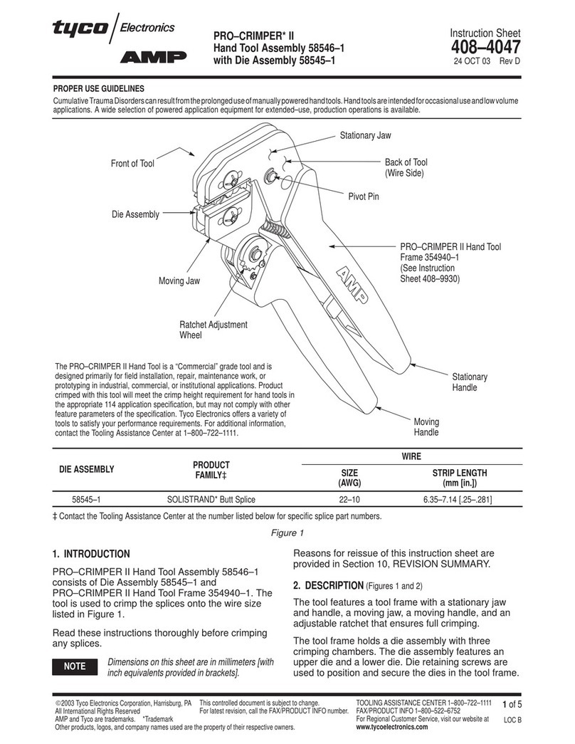 Tyco Electronics PRO-CRIMPER II User manual