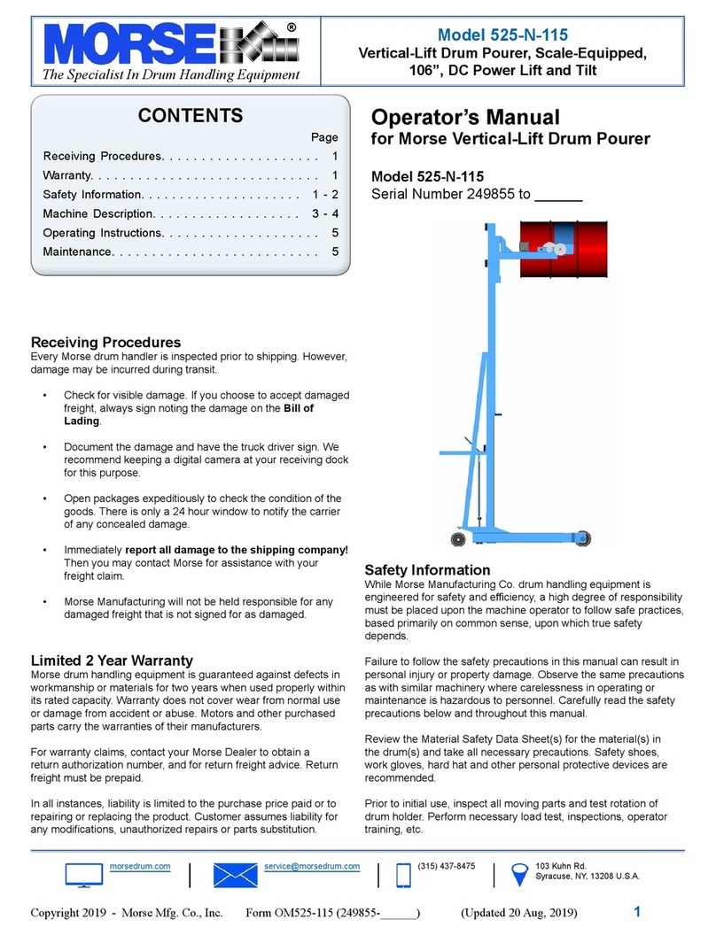morse 525-N-115 Operator's manual