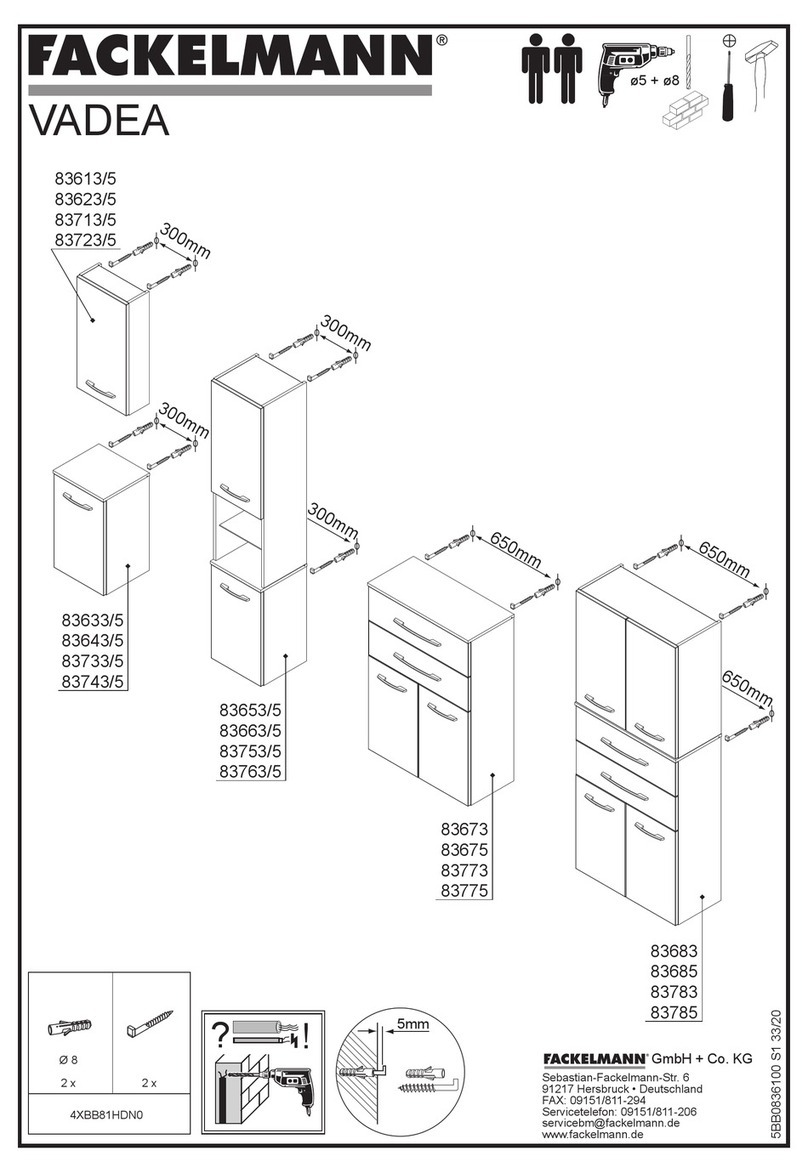 Fackelmann VADEA 83613 Instructions for mounting and use Fackelmann VADEA 83613 Instructions for mounting and use