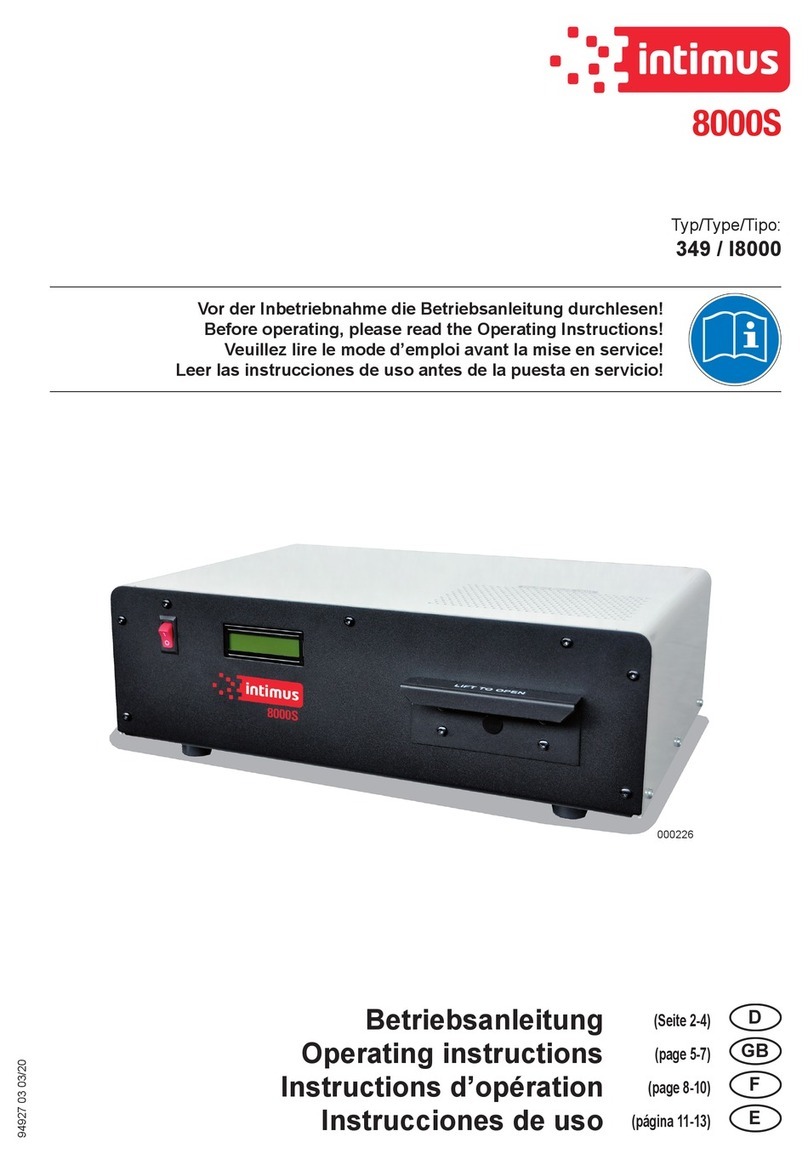 Intimus 8000S operating instructions