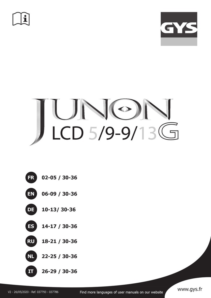 GYS Junon LCD 5/9 user manual