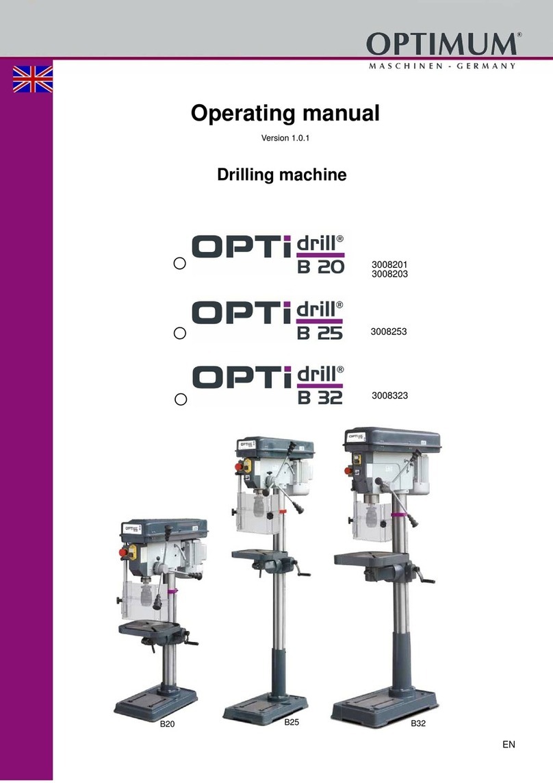 Optimum OPTIdrill B20 operating manual