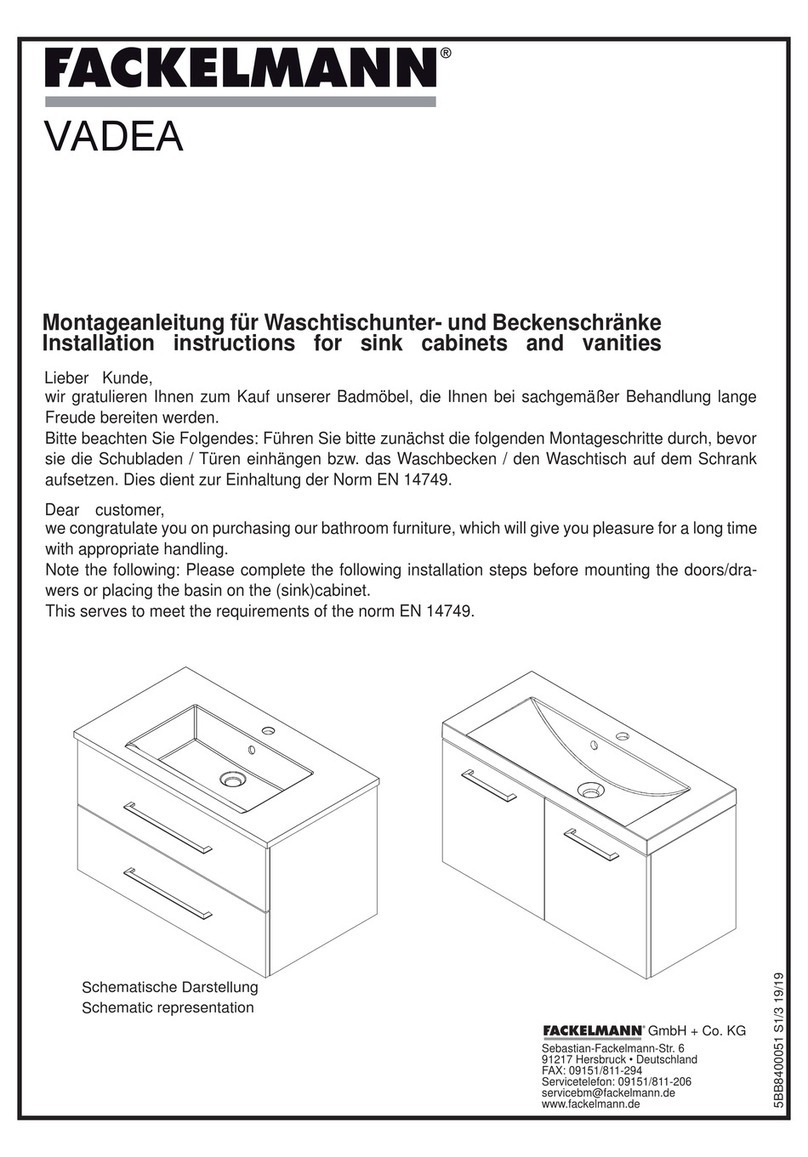 Fackelmann VADEA 83583 installation instructions