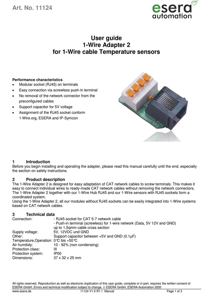 esera automation 1-Wire Controller 2 User manual