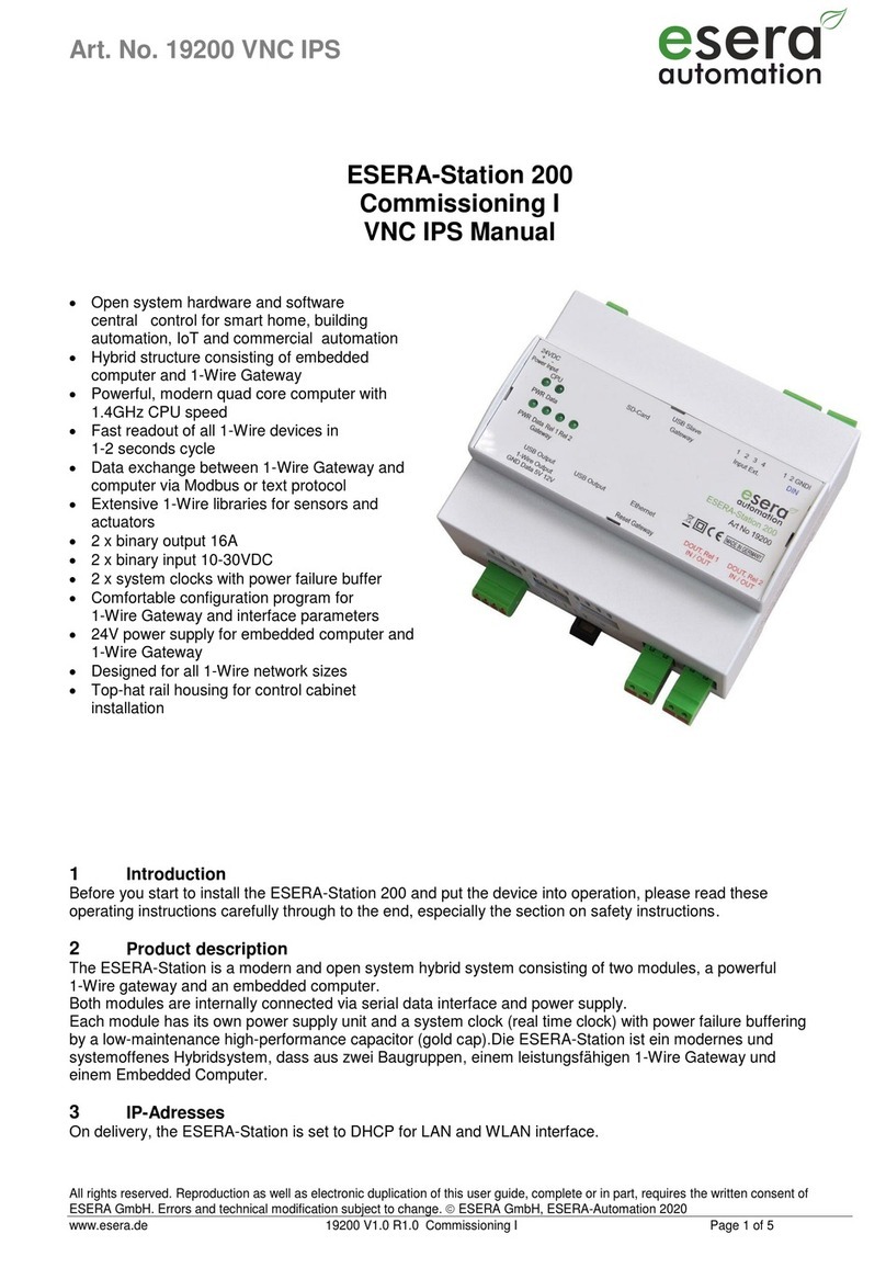 esera automation ESERA-Station 200 user guide